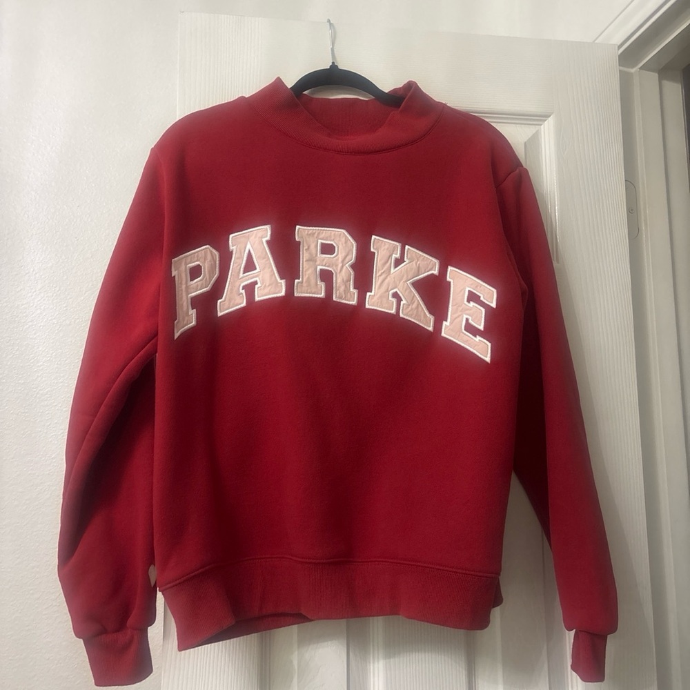 Red Parke Women's Sweater Valentine’s Day mockneck sweater. Read comments!!!!!!